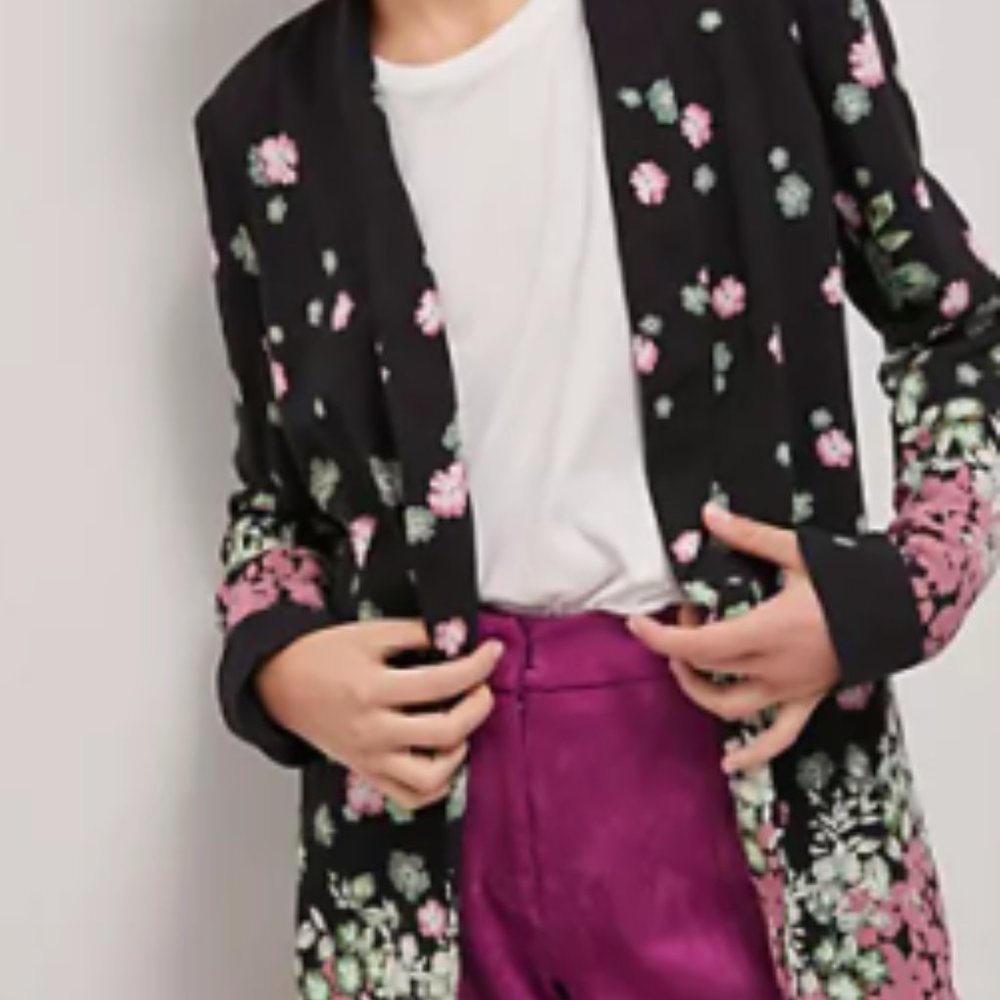 Merielle Kimono Floral Blazer, NWT, Size 12